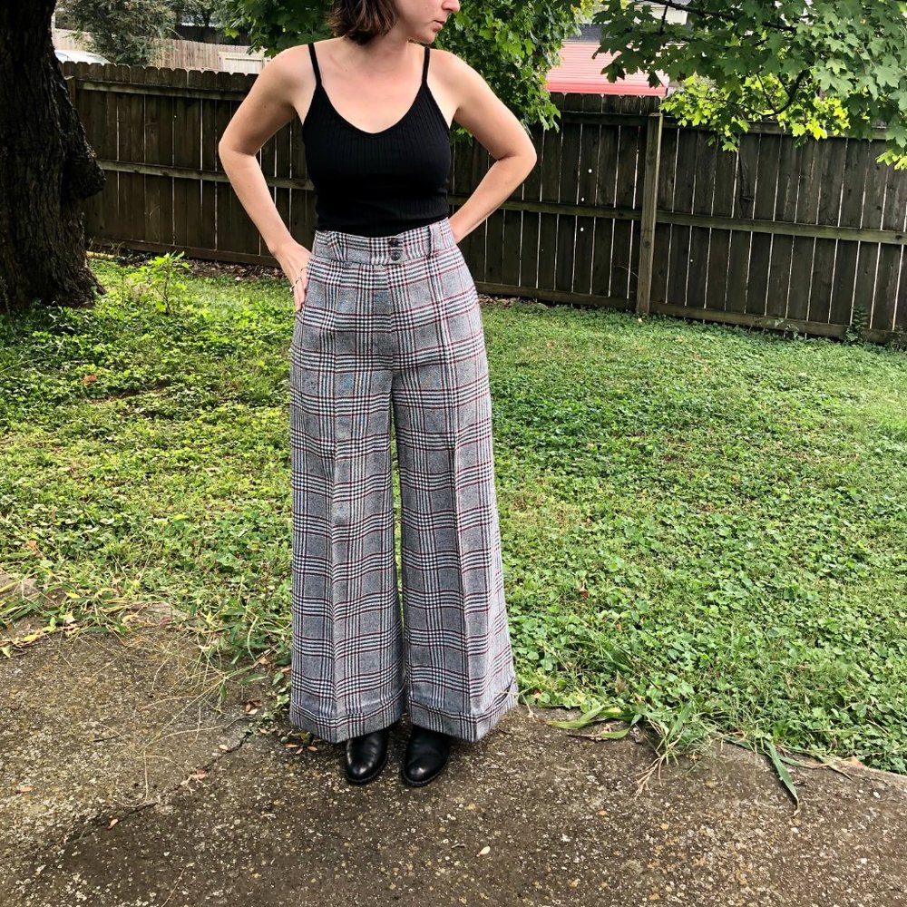 Sears JR Bazaar Plaid Sailor Trousers